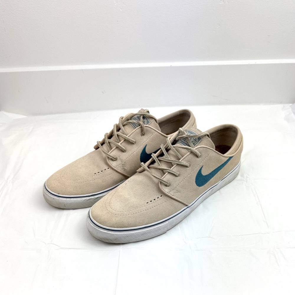 Nike Stefan Janoski Men's Beige and blue Sneakers Size 11.5